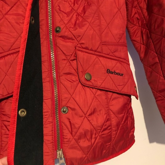 Barbour Size 4 Red Quilted Jacket - Picture 5 of 10